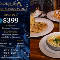 Menú de Posada opción 1 The Money Bar Beach Club