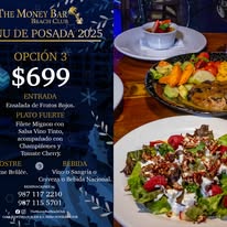 Menú de Posada opción 3 The Money Bar Beach Club